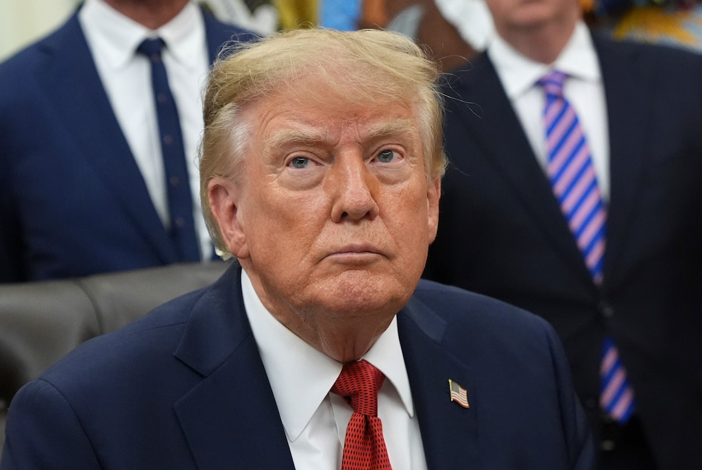 President Donald Trump listens during an event about healthcare in the Oval Office of the White House, Friday Sept. 18, 2026, in Washington. (AP Photo/Jacquelyn Martin)