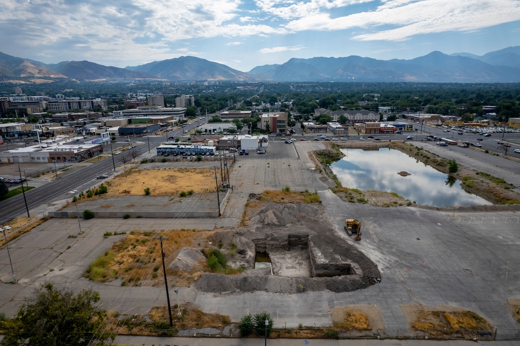 (Rick Egan | The Salt Lake Tribune) Intermountain Health's proposed hospital project site near downtown between State and Main in Salt Lake City, Tuesday, July 28, 2026.