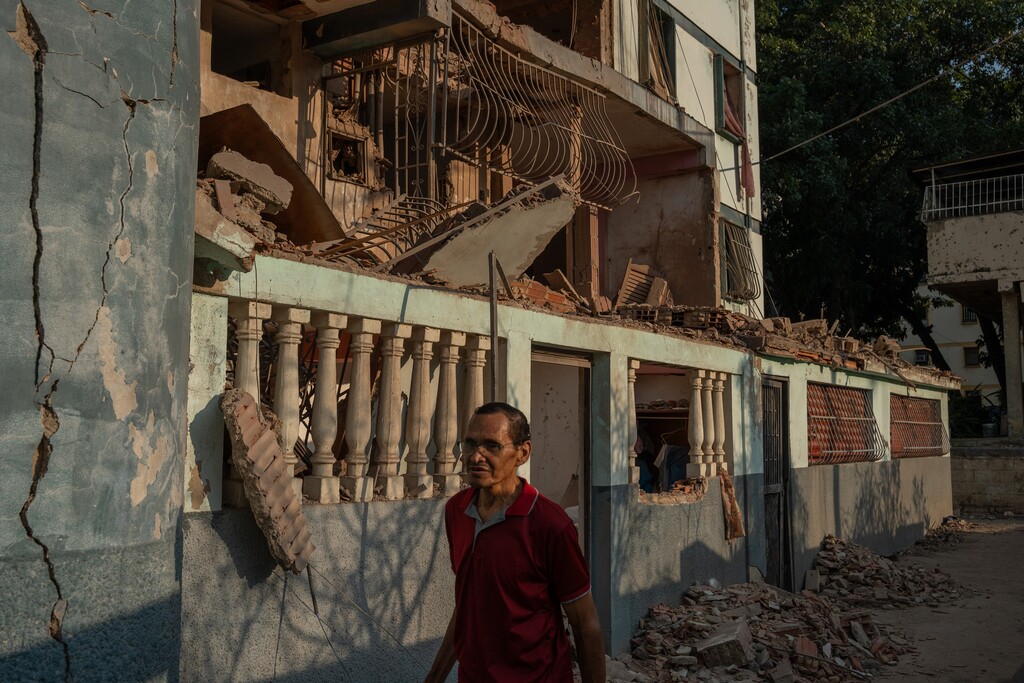 (The New York Times) Apartments damaged by airstrikes conducted by the United States, in La Guaira, Venezuela, Jan. 4, 2026. Some Republicans are asking how President Donald Trump's military intervention in Venezuela squares with his past pledges to avoid foreign entanglements and nation building.