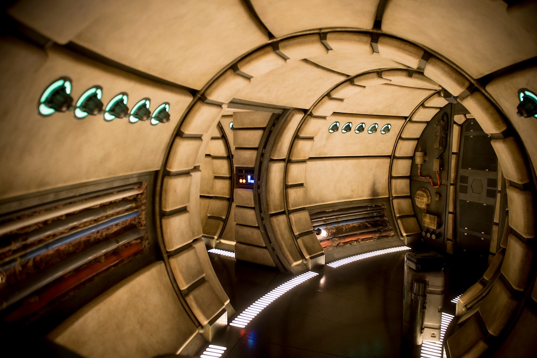 (Jeremy Harmon  |  The Salt Lake Tribune) An interior view of the Millennium Falcon ride at Star Wars: Galaxy's Edge in Anaheim, Ca. on Wednesday, May 29, 2019.