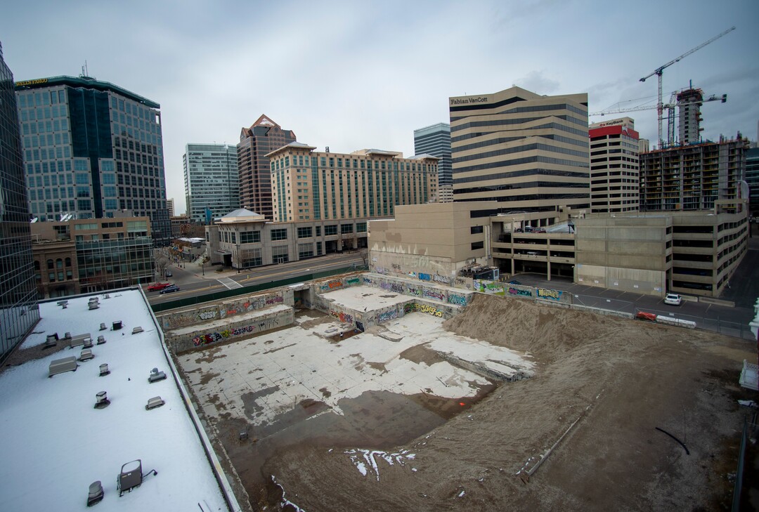 (Rick Egan | The Salt Lake Tribune). Vacant space at 255 South State in Salt Lake City onTuesday, Nov. 10, 2020.