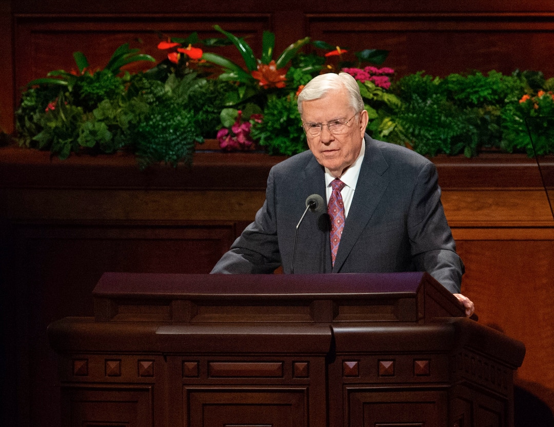 (Keith Johnson | Special to The Tribune) M. Russell Ballard speaks during General Conference on Oct. 7, 2018, in Salt Lake City.