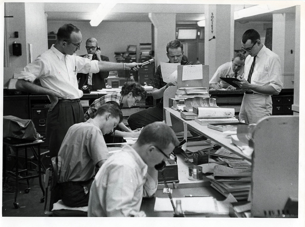 (The Salt Lake Tribune) The Tribune newsroom in 1959.