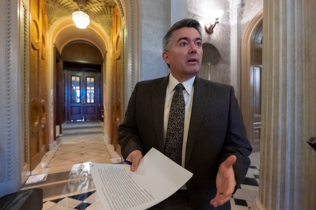 (J. Scott Applewhite | AP file photo)

In this Dec. 31, 2018, photo, Sen. Cory Gardner, R-Colo., arrives at the Senate Chamber for an abbreviated pro-forma session at the Capitol in Washington.