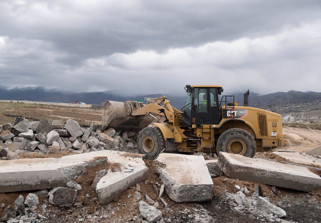 (Rick Egan  |  The Salt Lake Tribune)     The intersection of I-215 and Redwood road is one of the projects that UDOT has identified as one of the 10 big construction projects for 2018. Monday, April 2, 2018.