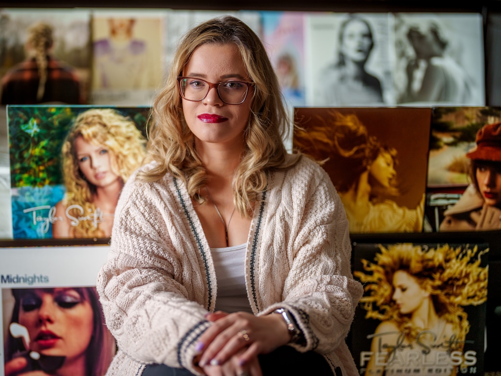 (Trent Nelson  |  The Salt Lake Tribune) Taylor Swift fan Courtney Hanson-Miller in Pleasant Grove on Wednesday, Dec. 14, 2022.