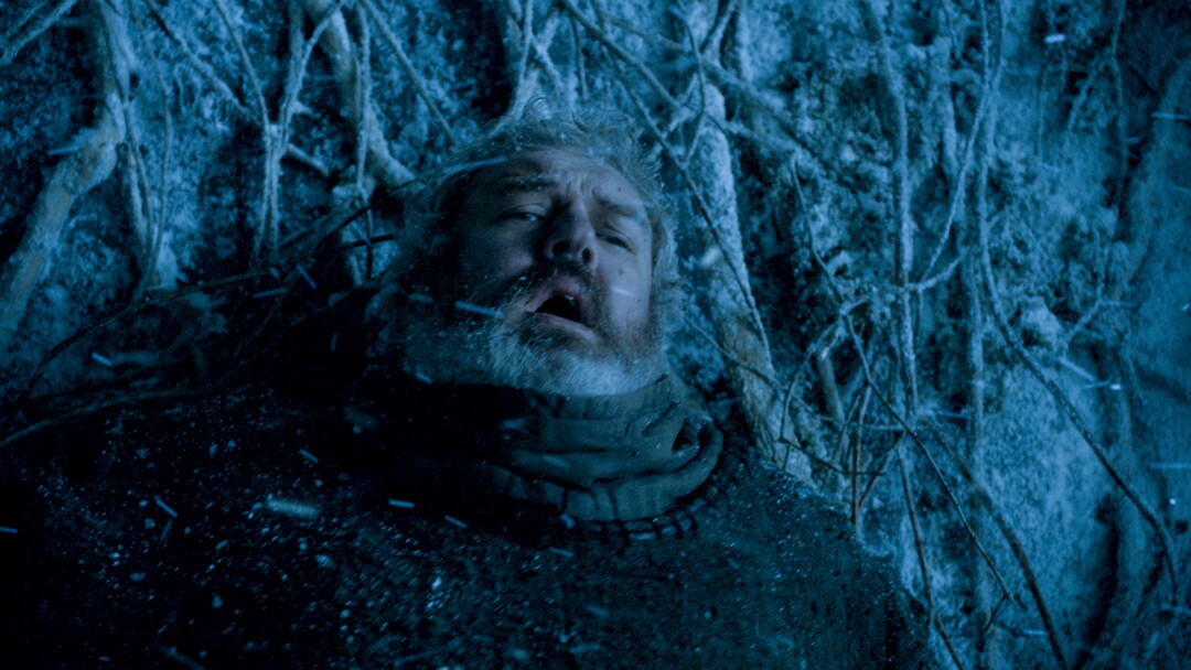This image released by HBO shows Kristian Nairn portraying Hodor in a scene from "Game of Thrones." The final season premieres on Sunday. (HBO via AP)