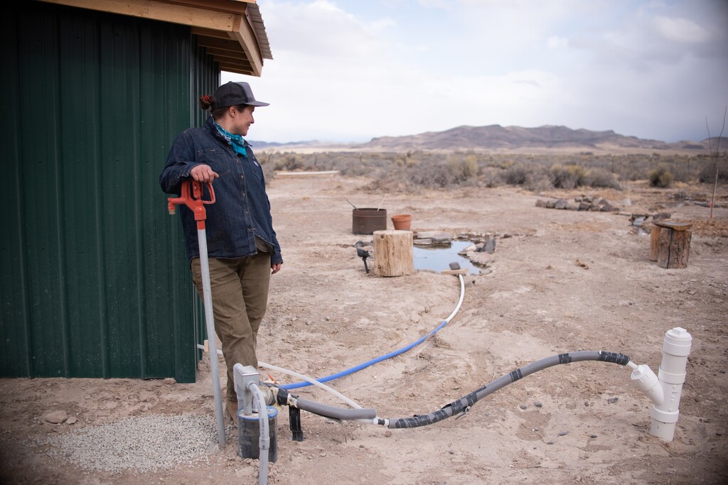 (Melissa Bailey | for KFF Health News) Angie Mestas, a schoolteacher, used a lifetime of savings to drill a drinking well on her land in Los Sauces, Colorado. But she won't drink from it until she tests for arsenic and E. coli, which are common in the area.