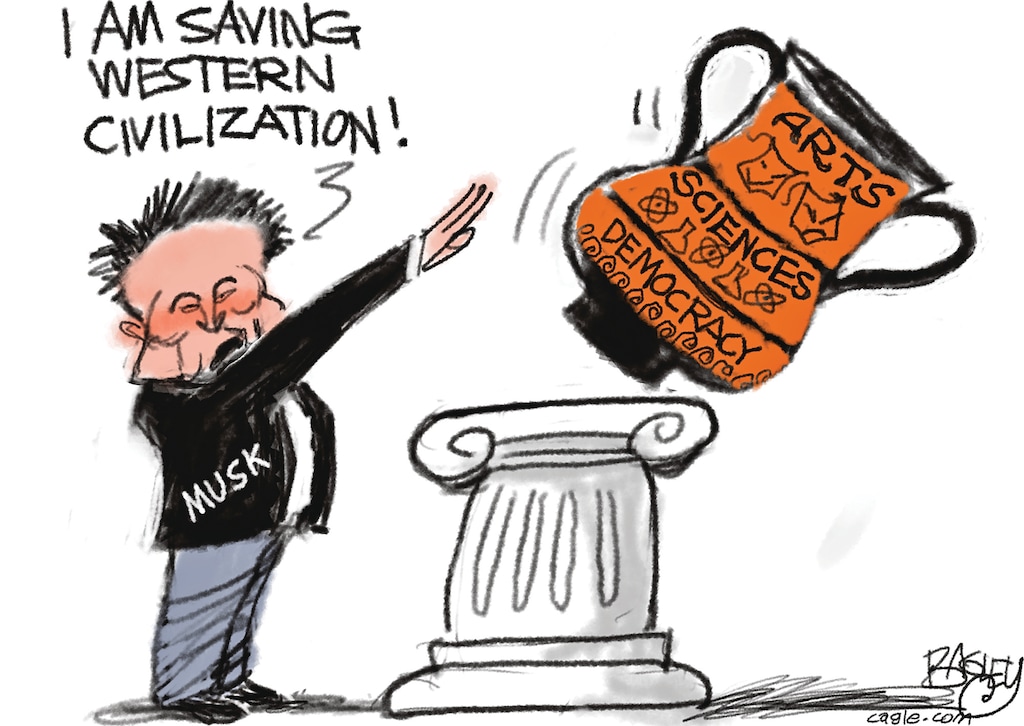 Pat Bagley | Bull in an Urn Shop