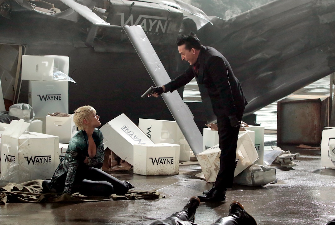 (Photo courtesy Giovanni Rufin/Fox) Erin Richards and Robin Lord Taylor in the "Year Zero" episode of “Gotham.”