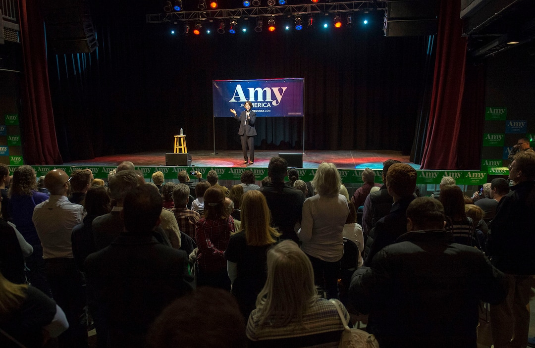(Rick Egan  |  The Salt Lake Tribune) Amy Klobuchar speaks at a campaign rally in Salt Lake City on Monday March 2, 2020. She dropped out of the presidential race shortly after the event.