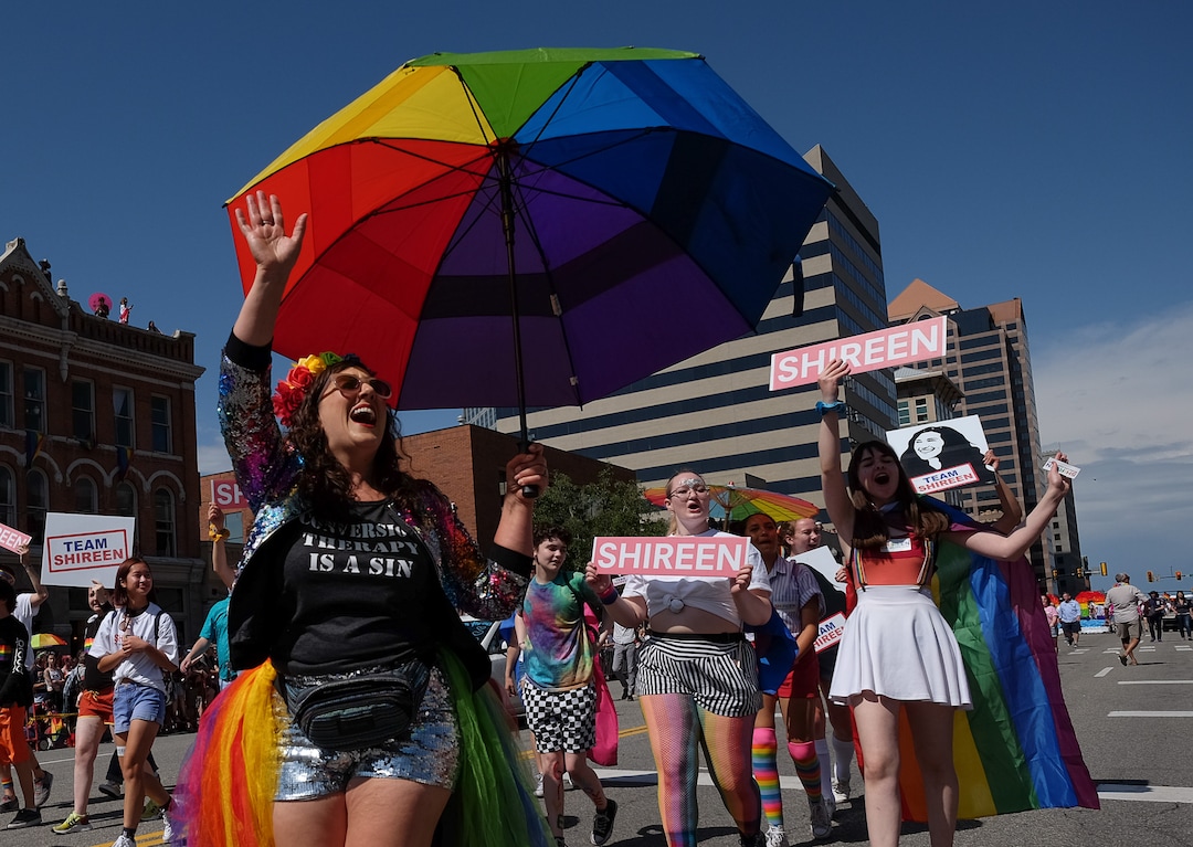 (Francisco Kjolseth  |  The Salt Lake Tribune)  Thousands participate in the Utah Pride Parade in Salt Lake City on Sunday June 2, 2019.