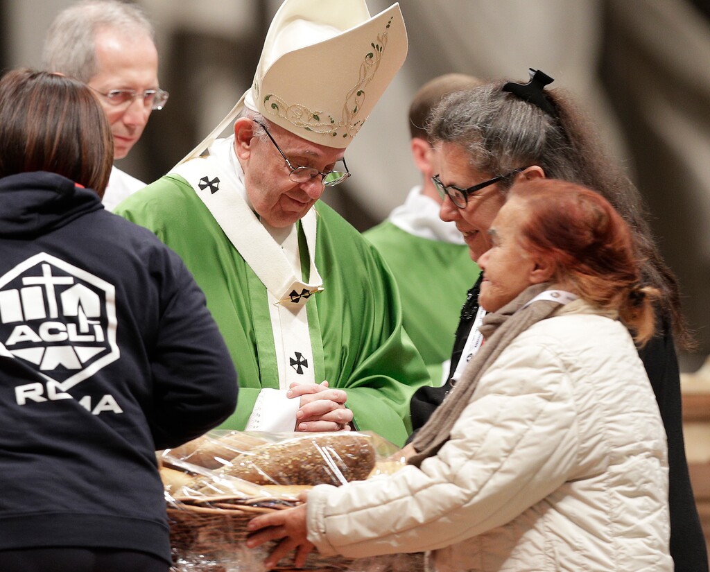 (Andrew Medichini | AP) In this Nov. 19, 2017 file photo Pope Francis celebrates a mass in St. Peter basilica at the Vatican. The pontiff on Wednesday, Aug. 19, 2020, during his weekly audience in the Apostolic palace at the Vatican, warned against any prospect that rich people would get priority for a coronavirus vaccine.