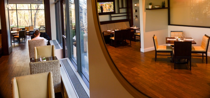 (Leah Hogsten | The Salt Lake Tribune) The dining room at Thistle & Thyme restaurant, located inside Salt Lake City Marriott University Park Hotel.