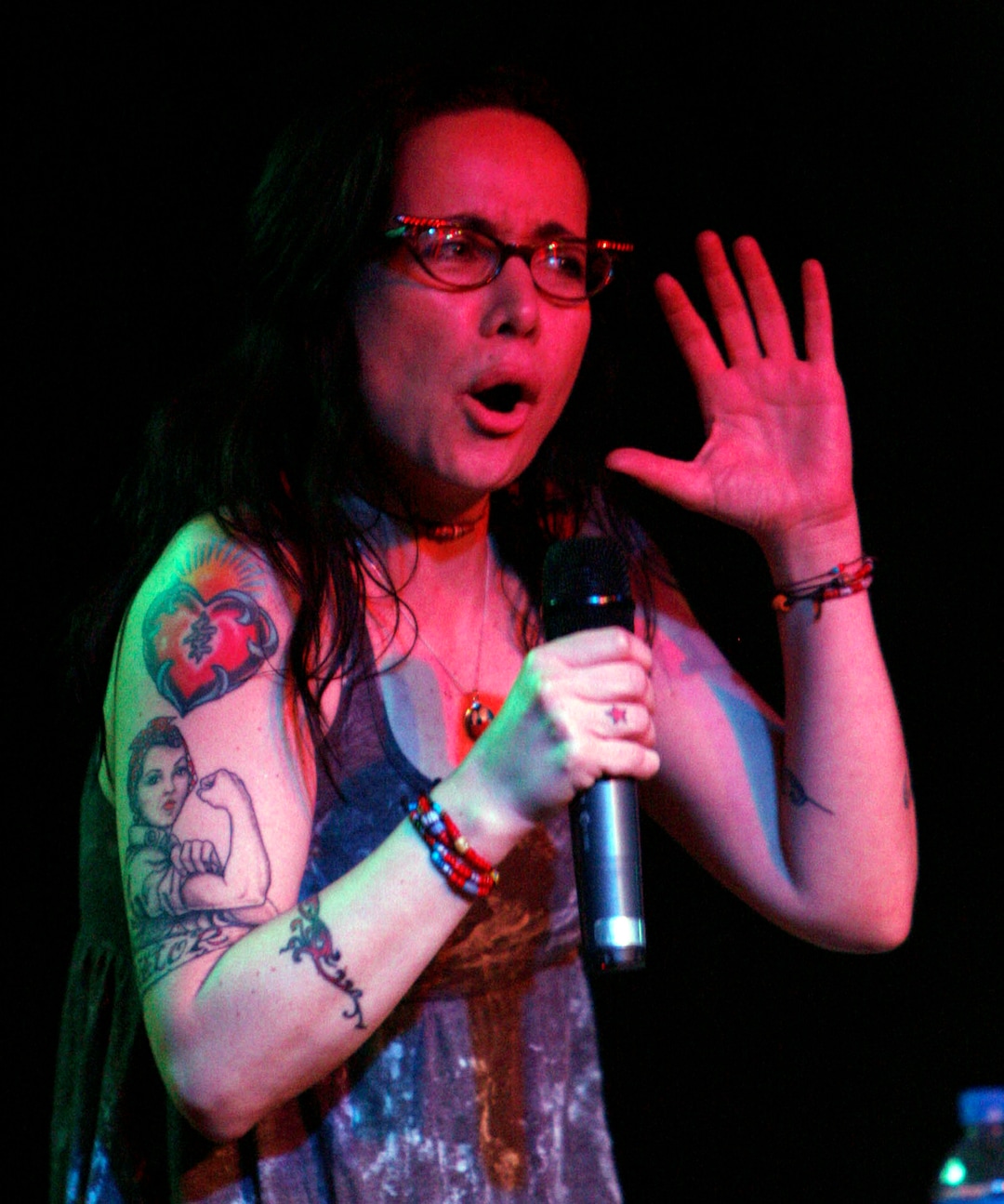 (Rick Egan  |  The Salt Lake Tribune)   Janeane Garofalo performs her standup comedy routine at In the Venue in Salt Lake, Thursday, June 7, 2007.
