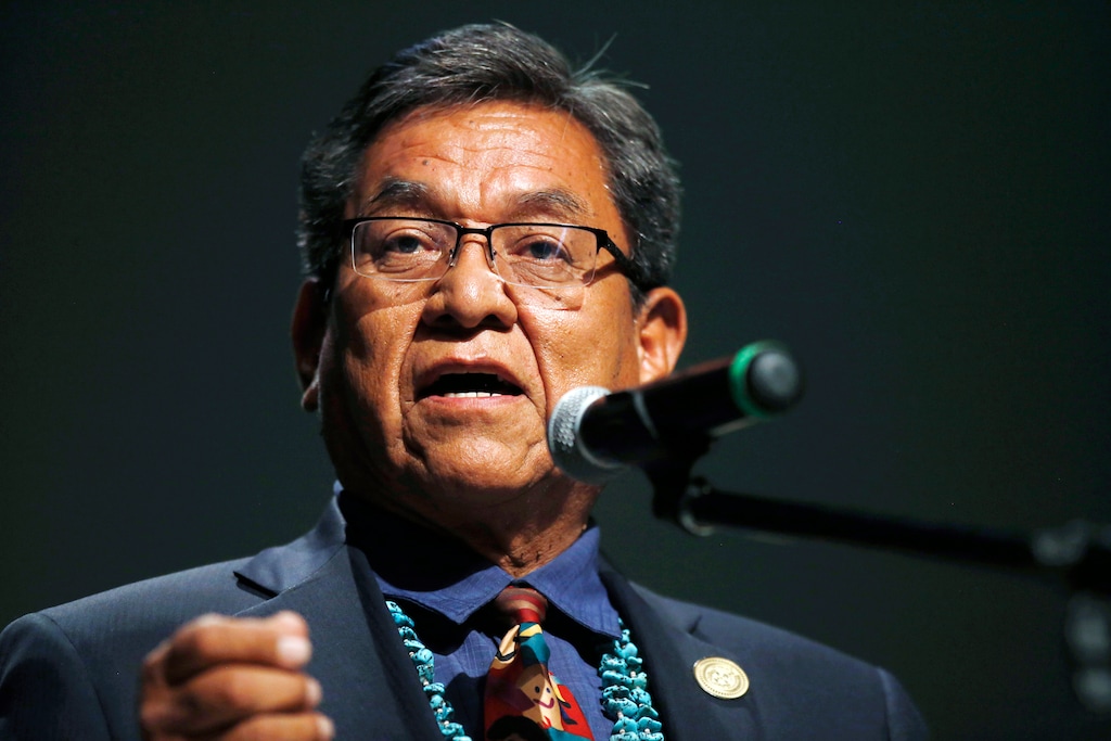 (AP file photo) Navajo Nation President Russell Begaye, as seen in 2015. The Navajo leader was among tribal officials who testified Tuesday before Congress in opposition to Utah Rep. John Curtis’ proposal for managing the new Shash Jaa National Monument, on land that once was part of the former Bears Ears National Monument — before it was rescinded by President Donald Trump.