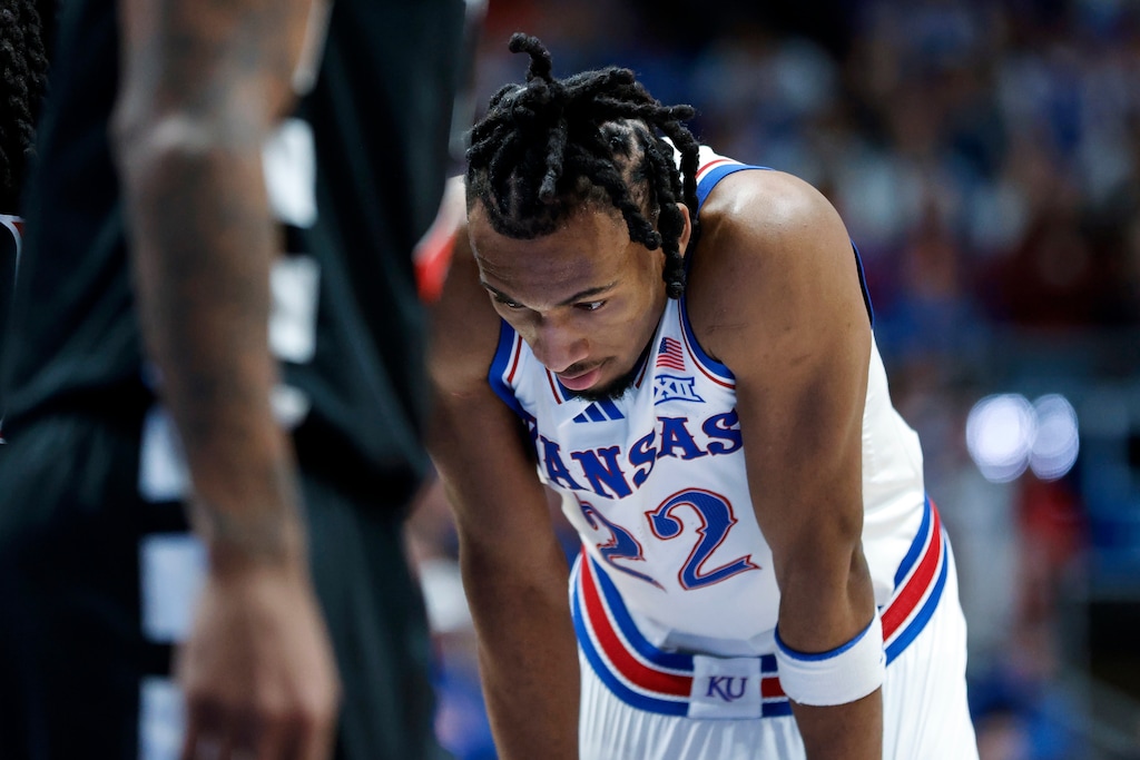 (Colin E. Braley | AP) Darryn Peterson (22) waits at the line during a game last season. Peterson's health was a concern for some draft experts, but the Utah Jazz say they aren't worried.