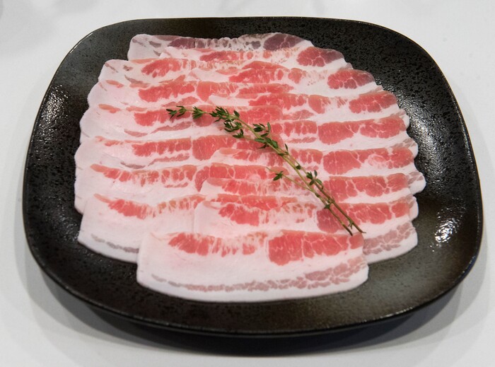 (Rick Egan  |  The Salt Lake Tribune)  Pork belly with tonkotsu broth at the Tonkotsu Shabu Shabu Bar, a new Japanese hot pot restaurant in West Valley City.
