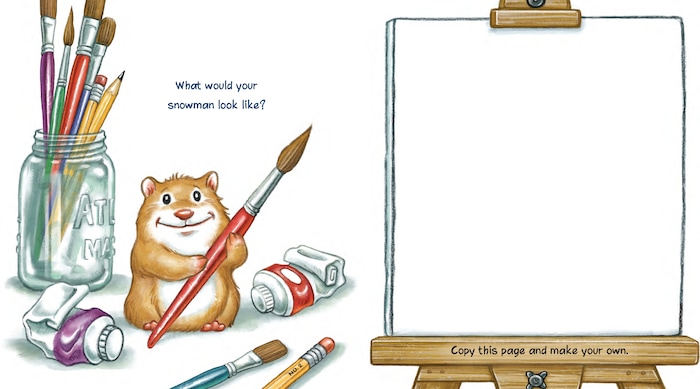 (Courtesy photo) Interior art from Amy and Greg Newbold's newest picture book, “If Picasso Painted a Snowman.”