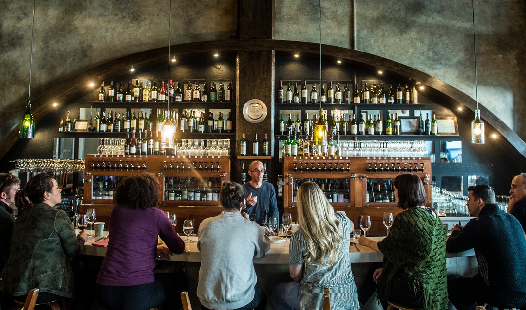 Chris Detrick  |  The Salt Lake TribuneSommelier Louis Koppel conducts a wine class at BTG Wine Bar Friday February 19, 2016. 