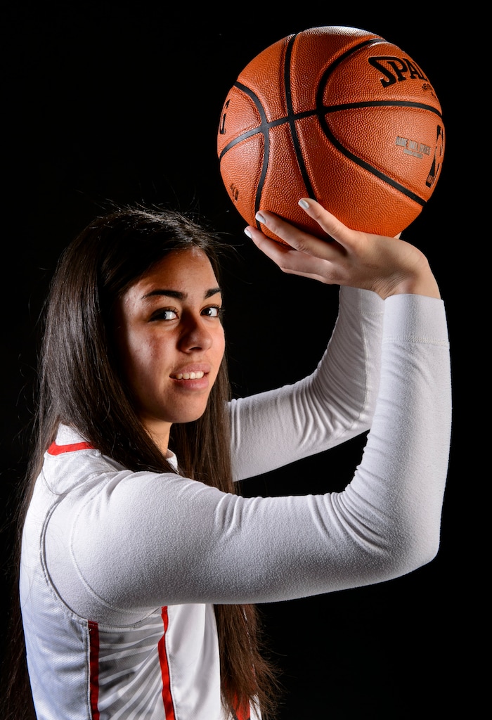 (Steve Griffin  |  The Salt Lake Tribune)  Prep basketball Liana Kaitu'u, East, in the Salt Lake Tribune studio in Salt Lake City Tuesday April 10, 2018.