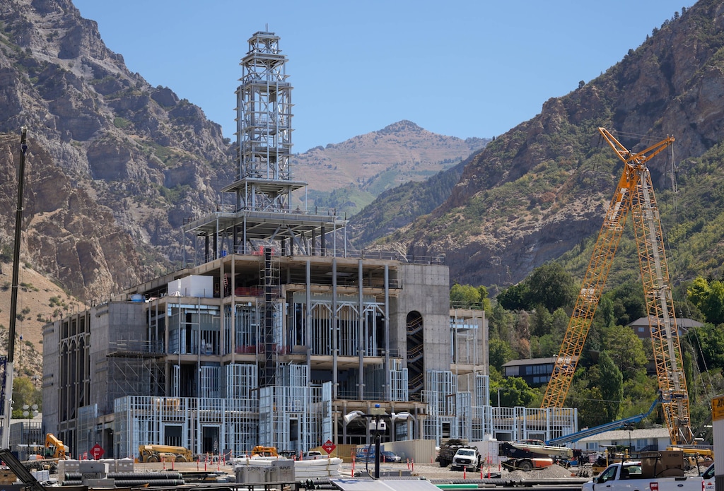 (Francisco Kjolseth  | The Salt Lake Tribune) The Provo Rock Canyon Temple is shown on Tuesday, Aug. 19, 2025.