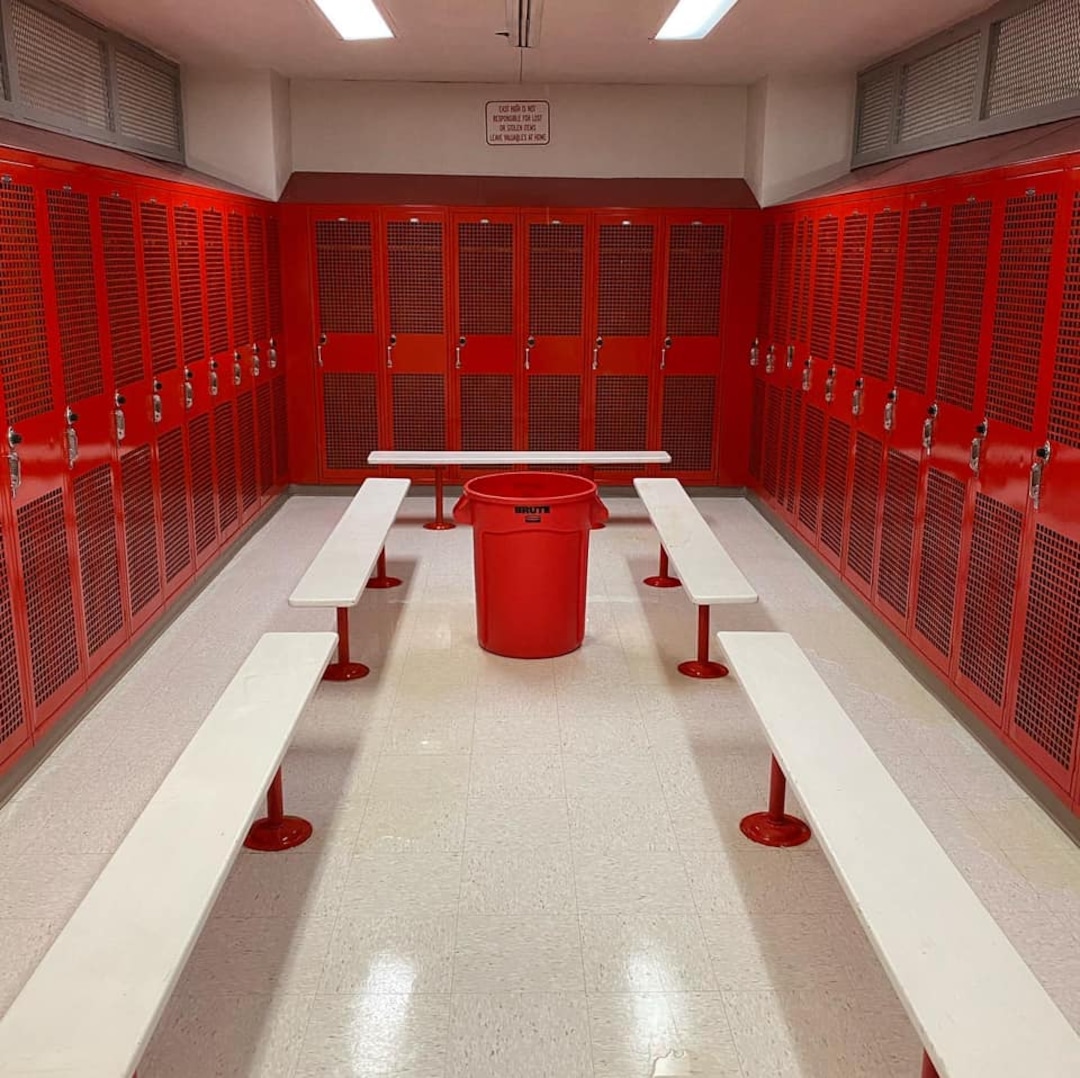 (Salt Lake City School District) The rainstorm that pounded Salt Lake City on Sunday, Aug. 2, 2021, flooded the basketball court at East High.