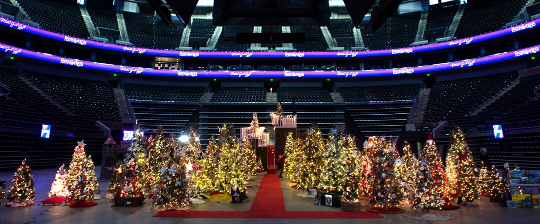 (Rick Egan | The Salt Lake Tribune) A display of 150 trees in Festival of Trees, the Utah holiday fund-raiser for Primary Children's Hospital. This year's event, previewed to the media on Monday, Nov. 23, 2020, happens in Vivint Smart Home Arena, but will only be seen by the public online.