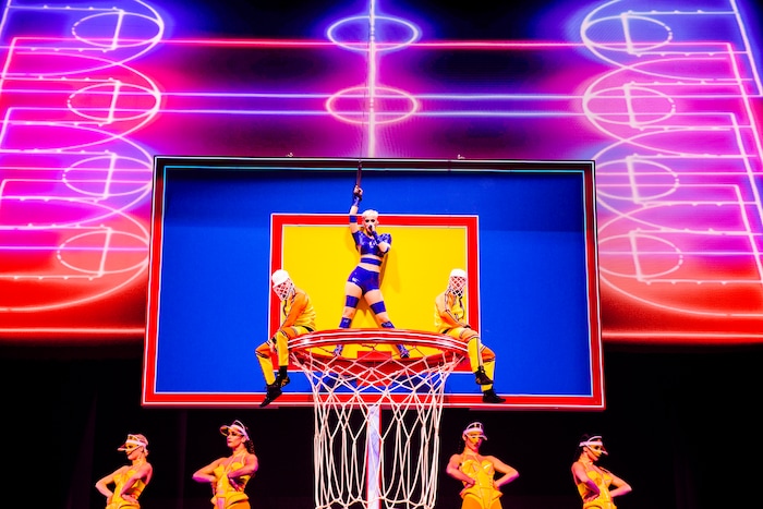 (Photo courtesy Rony Alwin) The stage and video screen for Katy Perry’s “Witness the Tour” are so wide that they cut into arenas’ seating areas.