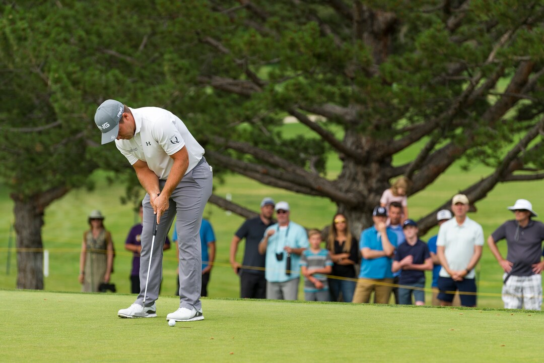 (Alex Gallivan  |  Special to the Tribune) Daniel Summerhays finished 6th during the final round of the Utah Championship on Sunday at Oakridge Country Club in Farmington