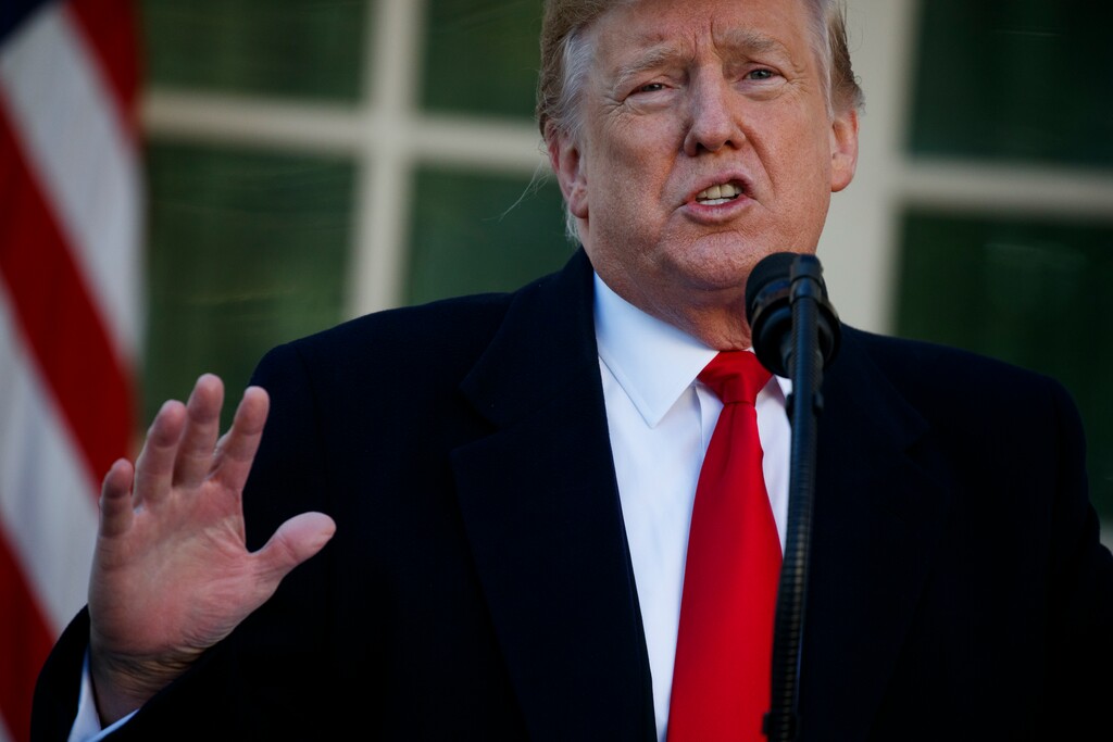 (Evan Vucci | The Associated Press) President Donald Trump announces a deal to temporarily reopen the government, in the Rose Garden of the White House, Friday, Jan. 25, 2019, in Washington.
