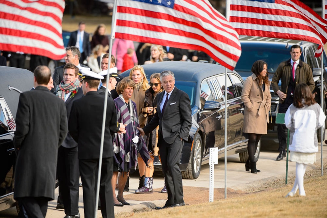 (Trent Nelson | The Salt Lake Tribune)  Jon Huntsman Jr. at the graveside service for Jon Huntsman Sr. at Wasatch Lawn Memorial Park & Mortuary in Salt Lake City, Saturday February 10, 2018.