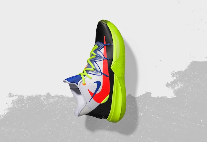 In this undated image provided by Nike, a shoe that Boston Celtics' Kyrie Irving will wear for the NBA All-Star Game is shown. The 68th NBA All-Star Game will be played in Charlotte, N.C. on Feb. 17, 2019. (Nike via AP)