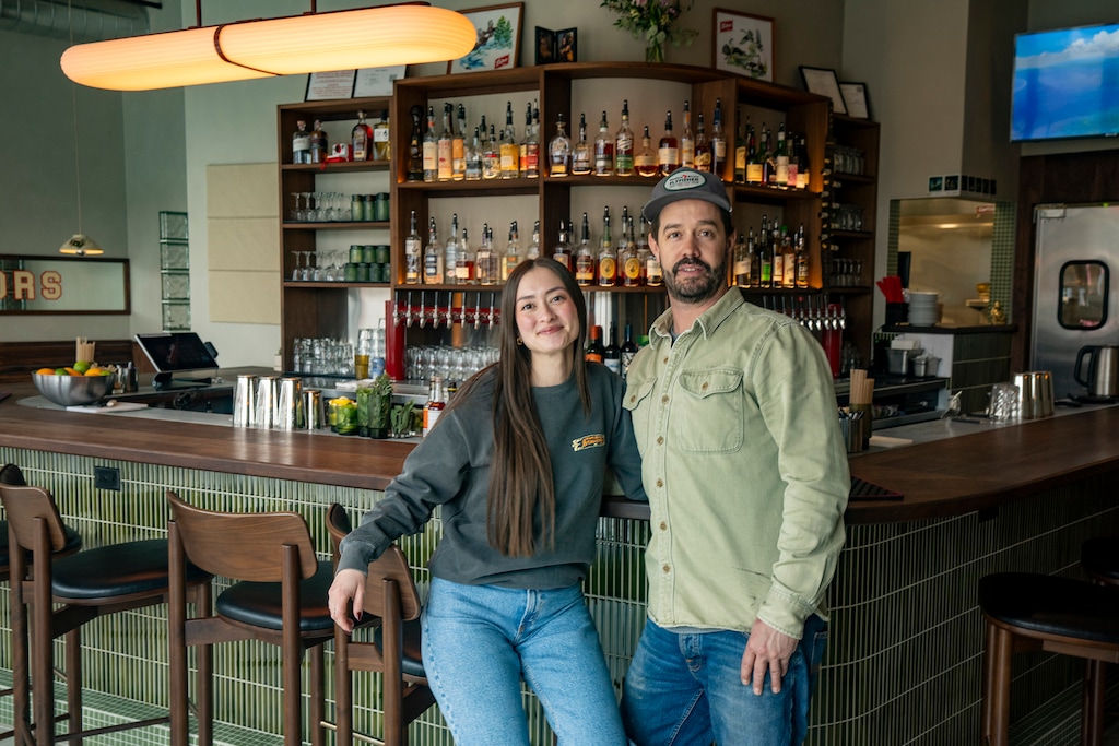 (Rick Egan | The Salt Lake Tribune)  Danielle Petek and Chase Worthen, owners of Neighbors Bar in the Milk Block, on Tuesday, Feb. 17, 2026.
