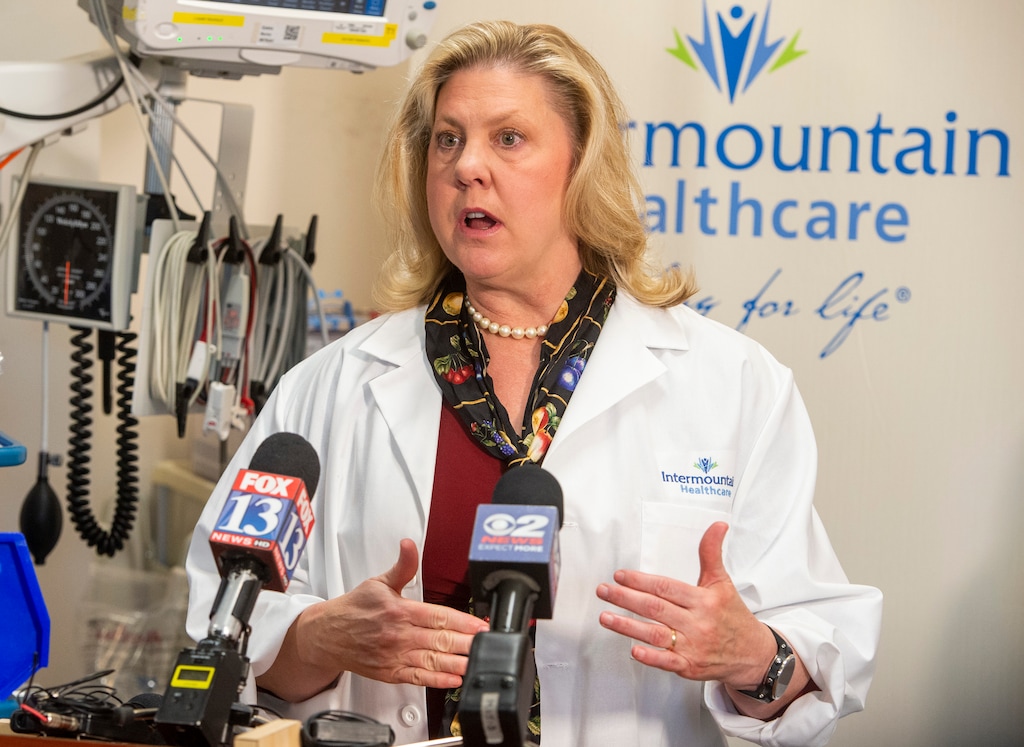 (Rick Egan  |  The Salt Lake Tribune)     Dixie Harris from Intermountain Pulmonary Division talks about the results of Intermountain Health Care study about treatment guidelines for patients for e-cigarette or vaping-associated lung injuries, Friday, Nov. 8, 2019.