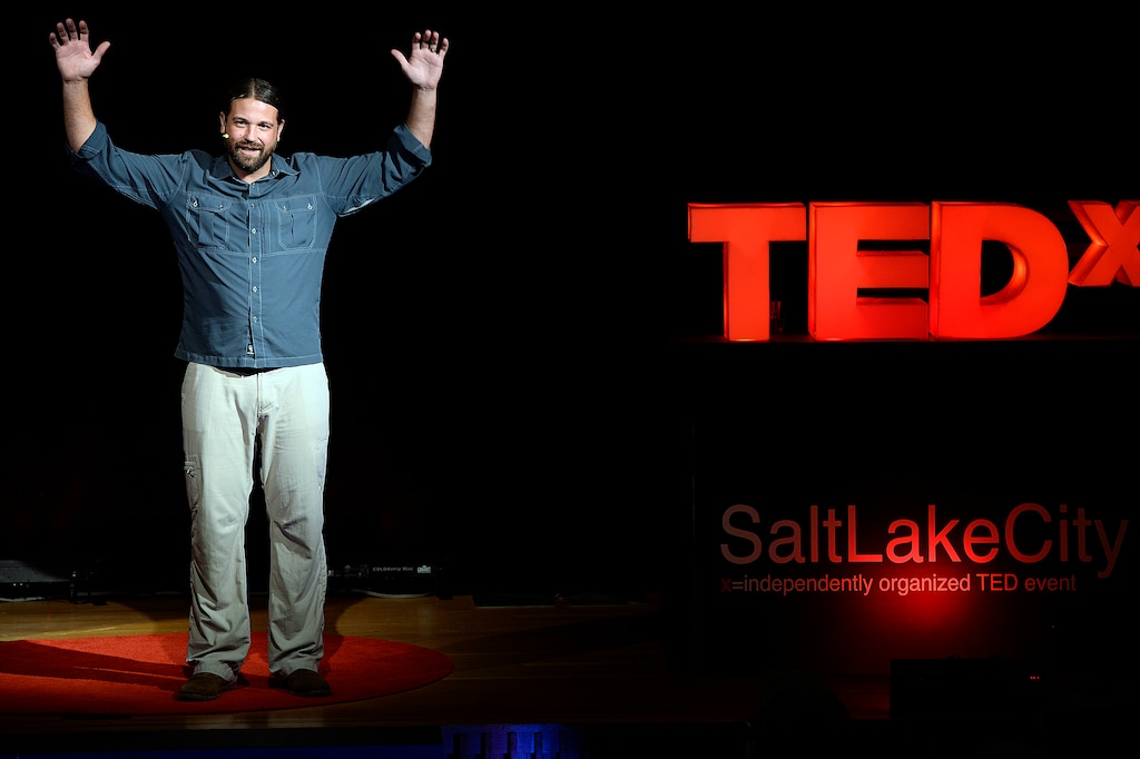 Scott Sommerdorf   |  The Salt Lake TribuneJoel Hunt speaks at The Leonardo during the Salt Lake City TEDx event, Saturday, September 20, 2014. 