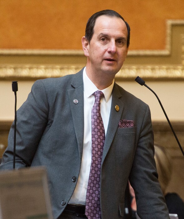 Rick Egan  |  The Salt Lake TribuneRep. Norm Thurston, on the floor of the house, at the Capitol, Friday, February 17, 2017.