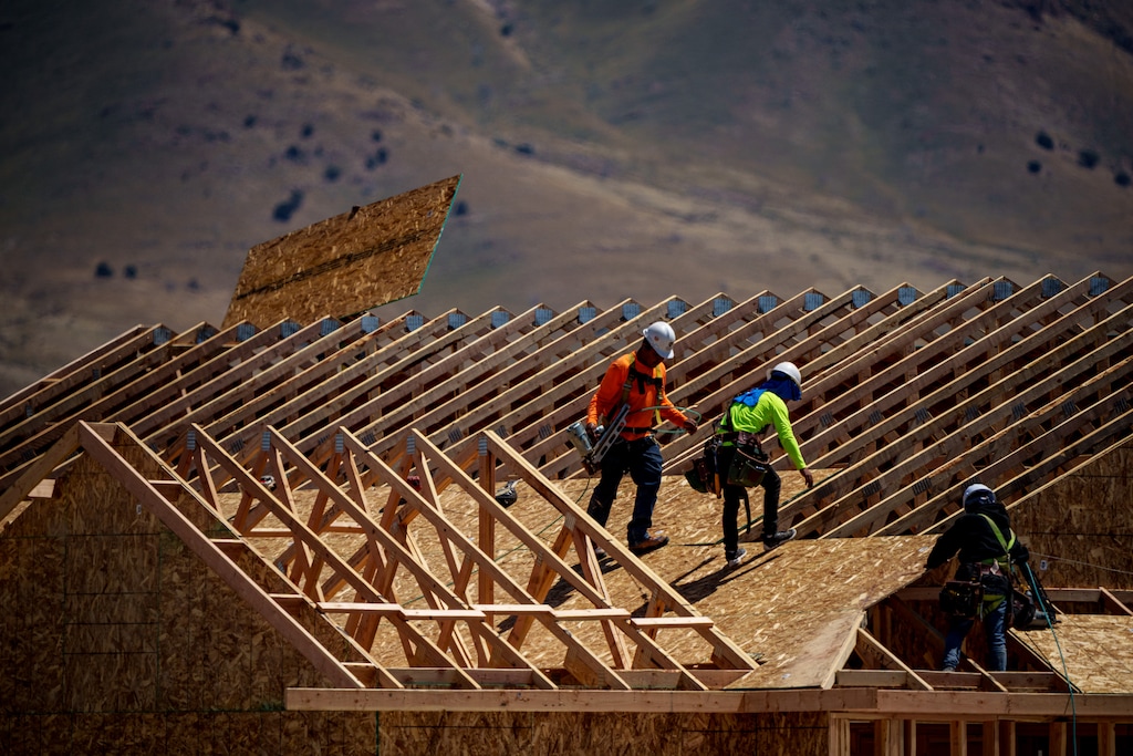 (Trent Nelson | The Salt Lake Tribune) Though construction is ongoing on homes in cities like Eagle Mountain, the state has a shortage of about 40,000 units compared to demand. 
