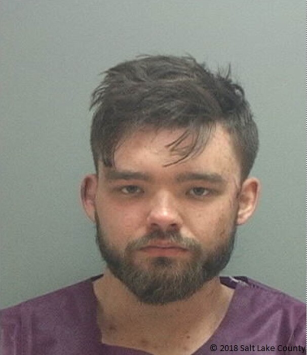 Kennedy G. Lund on June 26 or 27, 2018. Mug shot courtesy Salt Lake County jail.