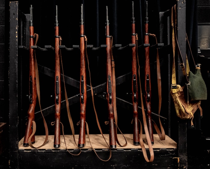 (Trent Nelson  |  The Salt Lake Tribune) Prop rifles for Utah Opera's production of "Silent Night," in Salt Lake City on Wednesday, Jan. 8, 2020.