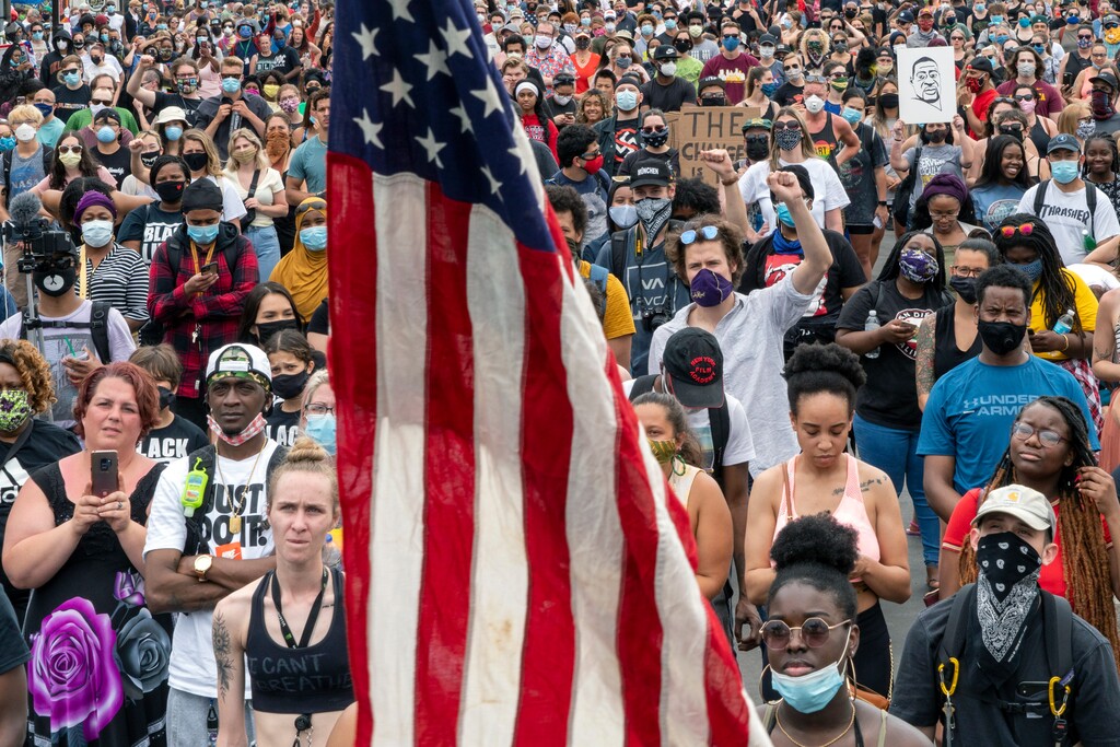 (Peter Van Agtmael | The New York Times)

Protesters gather outside the store Cup Foods, at the site where George Floyd was killed, in Minneapolis on June 4, 2020. "It shouldn’t be hard to see that trying to solve the old racism with the new racism will produce only more racism. Justice is never achieved by turning tables," writes New York Times columnist Bret Stephens.