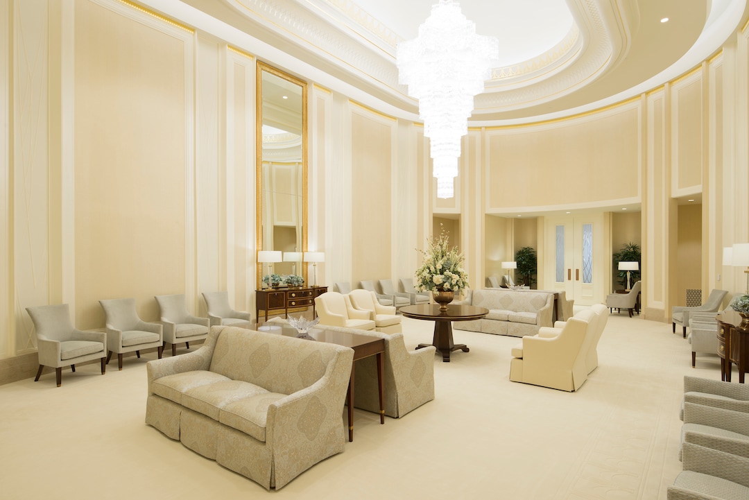 (photo courtesy LDS Church) The celestial room in the Jordan River Utah Temple.