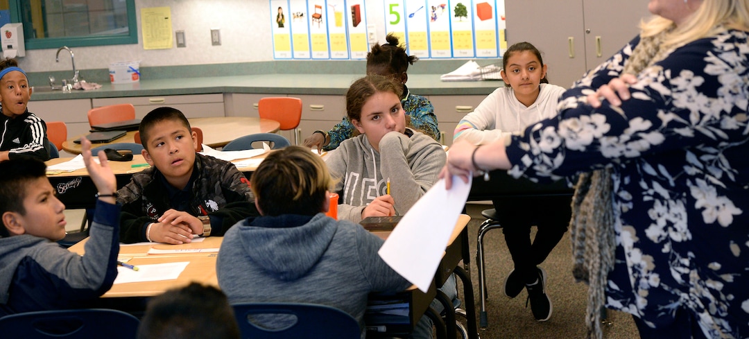 (Al Hartmann |  The Salt Lake Tribune) Fifth graders work on a reading assignment in Kathleen Wilson's language arts class at Riley Elementary School in Salt Lake City Tuesday April 10, 2018. Utah’s average scores on the Nation’s Report Card for 2017 have improved from two years ago, but state officials remain concerned that minority and low-income students in the state continue to lag behind their peers.