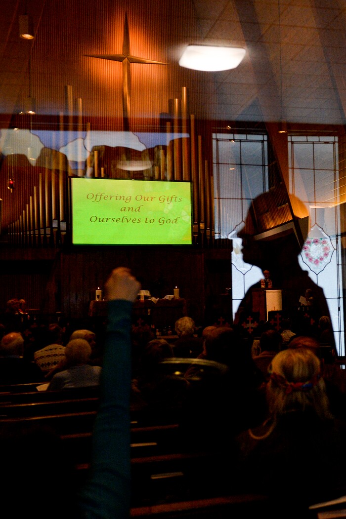 Leah Hogsten | The Salt Lake Tribune The congregation of Christ United Methodist Church wore rainbows during Sunday services, March 3, 2019 in a show of solidarity for its LGBTQ members. Last week in St. Louis, international delegates for the UMC voted to continue the faith’s ban on same-sex weddings and ordination of LGBTQ clergy. Many pastors and congregations in Utah and the U.S. were disappointed by the vote, which could ultimately cause a split in the ranks.