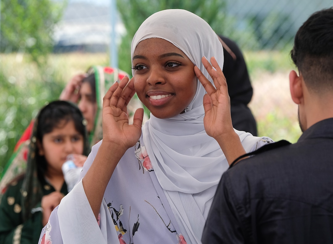 (Francisco Kjolseth  |  The Salt Lake Tribune)  Khadija Kele joins the festivities as members of the Khadeeja Islamic Center in West Valley City mark the end of Ramadan, a 30 day period of fasting and spiritual growth on Wed. June 5, 2019. It's the biggest religious holiday of the year for Muslims as hundreds from the Wasatch Front gather for the  Eid the Òfestival of the breaking of the fast.Ó