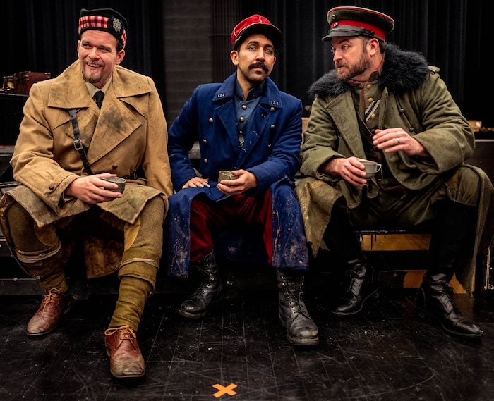 (Trent Nelson  |  The Salt Lake Tribune) Gabriel Preisser, Efrain Solis, and Craig Irvin are performers in Utah Opera's production of "Silent Night" and were photographed in Salt Lake City on Wednesday, Jan. 8, 2020.