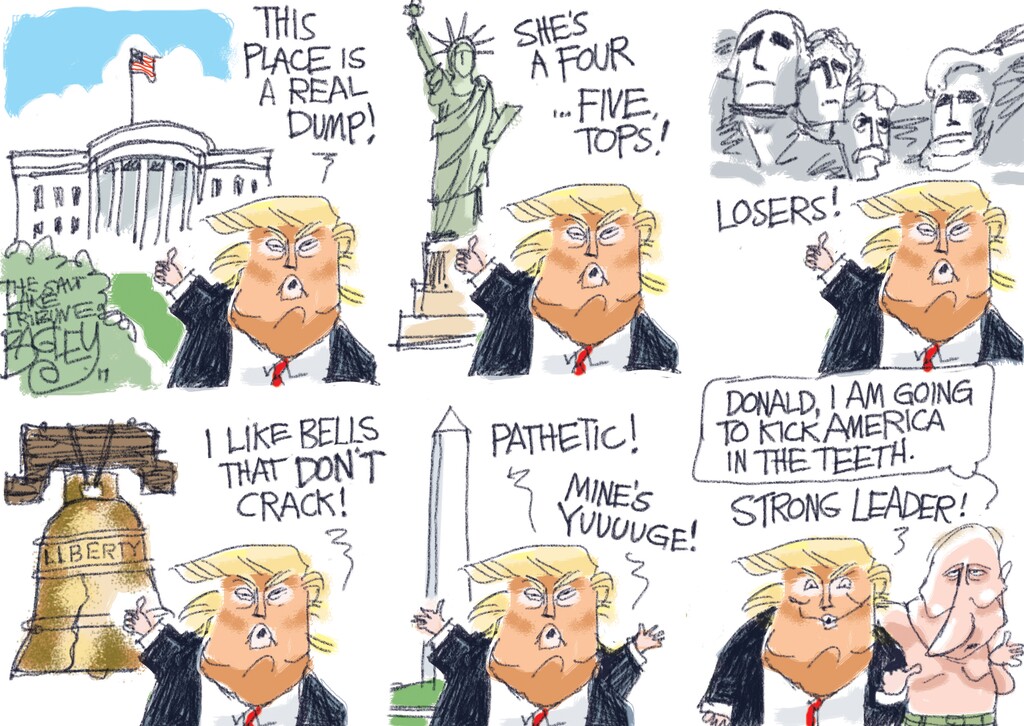 (Pat Bagley | The Salt Lake Tribune) This Pat Bagley cartoon, titled "A Real Dump," appears in The Salt Lake Tribune on Thursday, Aug. 3, 2017.