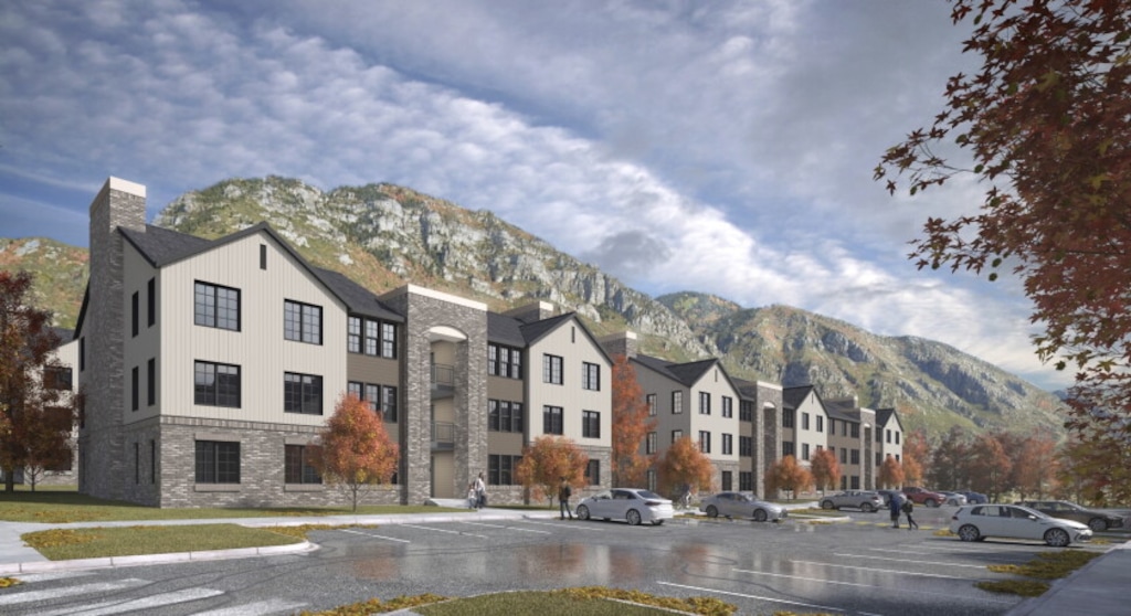 (BYU) This rendering shows the new apartment buildings to be constructed on the Provo campus.