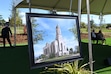 (The Church of Jesus Christ of Latter-day Saints)
An artist's rendering of the Heber Valley Temple on display at a groundbreaking in October 2022.