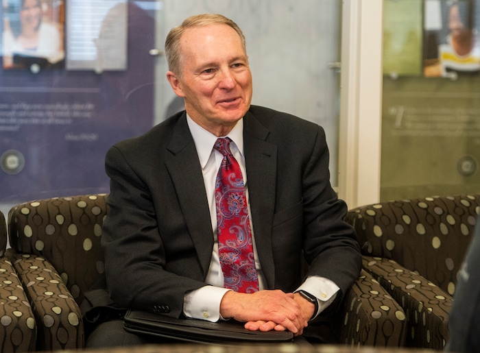 (Rick Egan  |  The Salt Lake Tribune)      Bruce C. Kusch, president of LDS Business College, talks about Ensign College, which will become the new name of the college in September, Tuesday, Feb. 25, 2020.